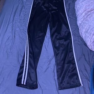 Realisation Par Black and White Joggers with Sporty Stripes